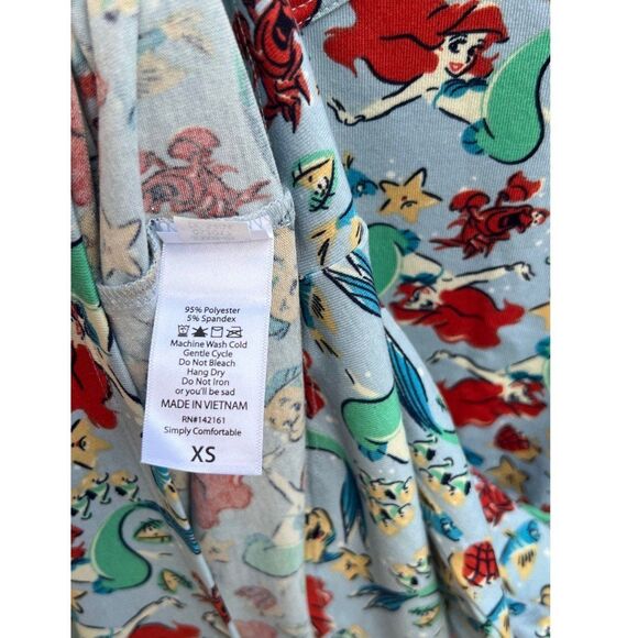 NWT XS Disney LITTLE MERMAID, Tunic Top, LuLaRoe Irma - Ariel - High low cut - Picture 3 of 4